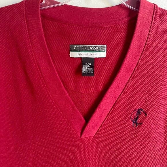 Golf Classics by Munsignwear Red Cotton Vest Men's SIze XL - Picture 6 of 9